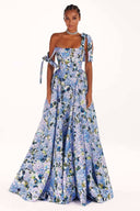 Vestido Maxi com Alças Estampado Kacey Hortênsia