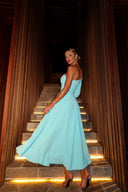 Lea Midikleid mit Blumenmuster und Cut-out