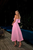 Lea Midikleid mit Blumenmuster und Cut-out