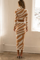 Completo in maglia con stampa zebra Lena