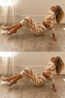 Completo in maglia con stampa zebra Lena