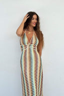 Vestido Maxi de Croché Lydia Halterneck