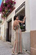 Vestido Maxi de Croché Lydia Halterneck