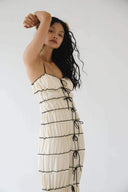 Melissa Maxikleid mit Rüschen und Tunnelzug