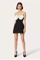 Robe courte en crêpe Myrna Flower