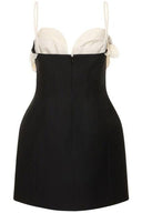 Robe courte en crêpe Myrna Flower