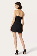Robe courte en crêpe Myrna Flower