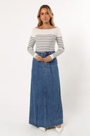 Kiersten strik top - hvid sort