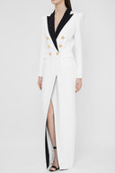 Vestido Blazer Maxi Smoking Silas Colorblock