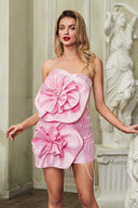 Abito Mini Senza Spalline Venus Flowers